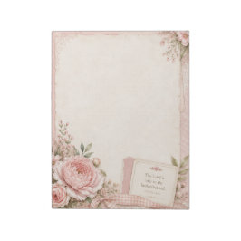 Bloc de notas floral de las Escrituras cristianas