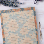 Bloc De Notas Floral de los años 1950, un Naranja azul turbio re<br><div class="desc">Traiga la nostalgia de los años 50 con este estándar floral retro de los años 50 de 8.5" X 11"Bloc de notas de papel con tamaño de letra. Es la forma perfecta de añadir una dosis de estilo vintage y capturar la esencia de una época pasada. ¡Pida ahora y haz...</div>