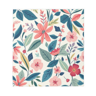 Bloc de notas floral elegante inspirado en la natu