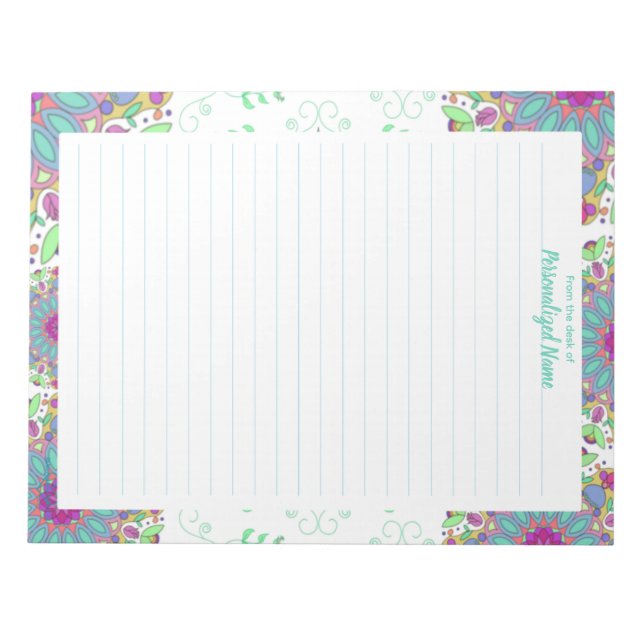 Bloc De Notas Floral Finesse Lined (Frente)