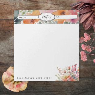 Bloc De Notas Floral Mínima Simple Todos Los Días