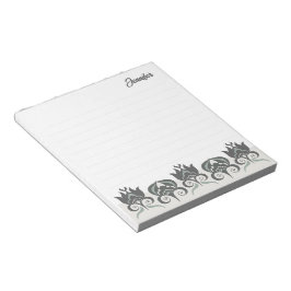 Bloc De Notas Floral moderno elegante terroso CC1290 rayado