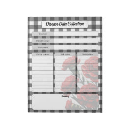 Bloc De Notas Floral negra y blanca _ Colección de datos sobre e