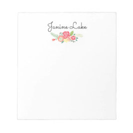 Bloc de notas floral personalizado