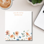 Bloc de notas floral personalizado<br><div class="desc">Añada un toque personal a sus notas con este panfleto floral personalizado y muy bien diseñado, personalizable con su nombre y cualquier texto que elija. Con un bonito borde floral, este bloc de notas aporta elegancia a las listas, recordatorios o mensajes cotidianos. Perfecto como un regalo reflexivo para iluminar su...</div>