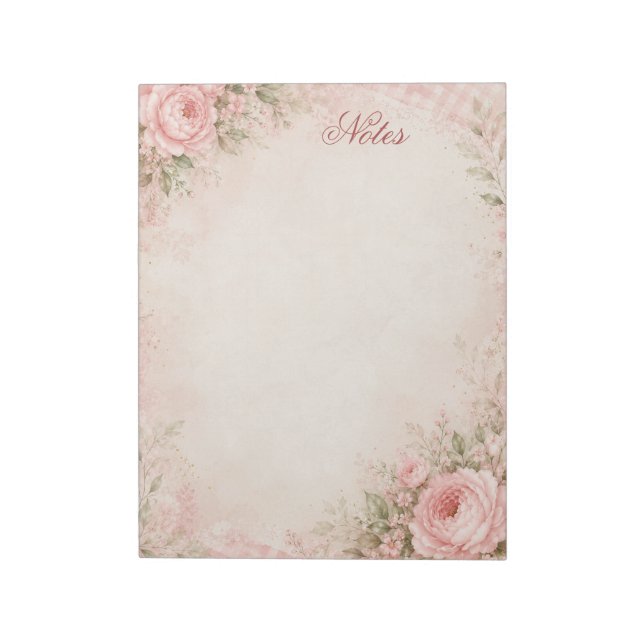 Bloc de notas floral personalizado (Lado Izquierdo)