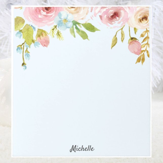 Bloc de notas floral personalizado y tu regalo de  (Subido por el creador)
