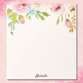 Bloc de notas floral personalizado y tu regalo de
