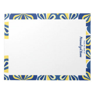 Bloc De Notas Floral retro sin línea