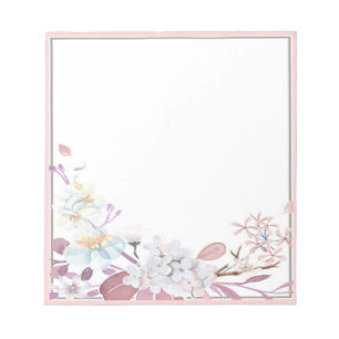Bloc De Notas Floral rosa