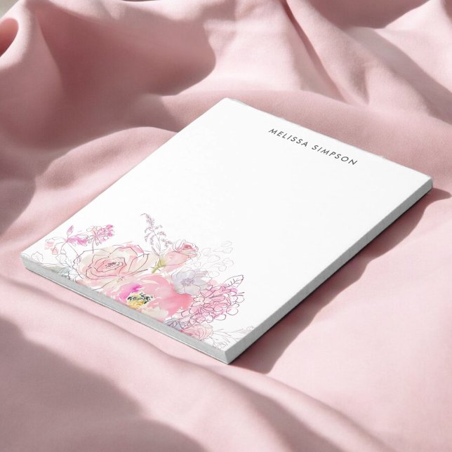 Bloc De Notas Floral rosa Rubor (Subido por el creador)