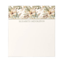 Floral tropical verde y crema