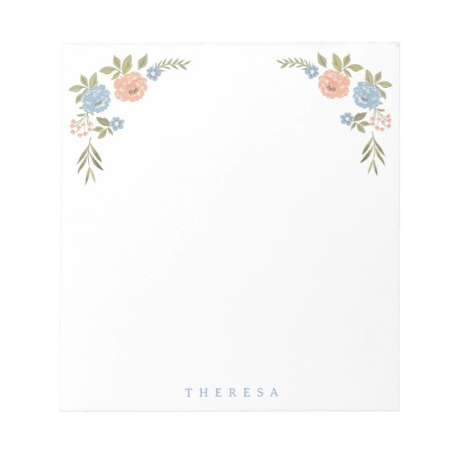 Bloc de notas floral vintage (Frente)