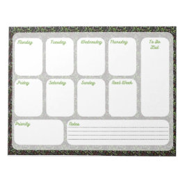 Bloc De Notas Floral Weekly Planner Notepad | Organize Your Week