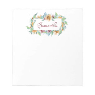 Bloc De Notas Florales de primavera