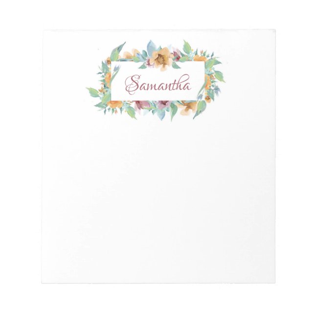 Bloc De Notas Florales de primavera (Frente)