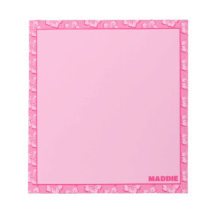 Bloc De Notas Florales Tropicales Rosados Elegantes y Modernos 