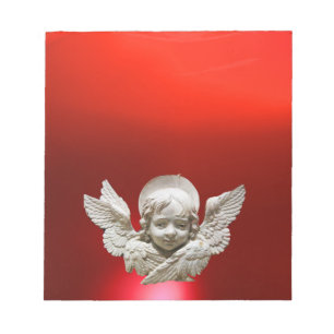 Bloc De Notas FLORENTINE RENAISSANCE ANGEL, rojo