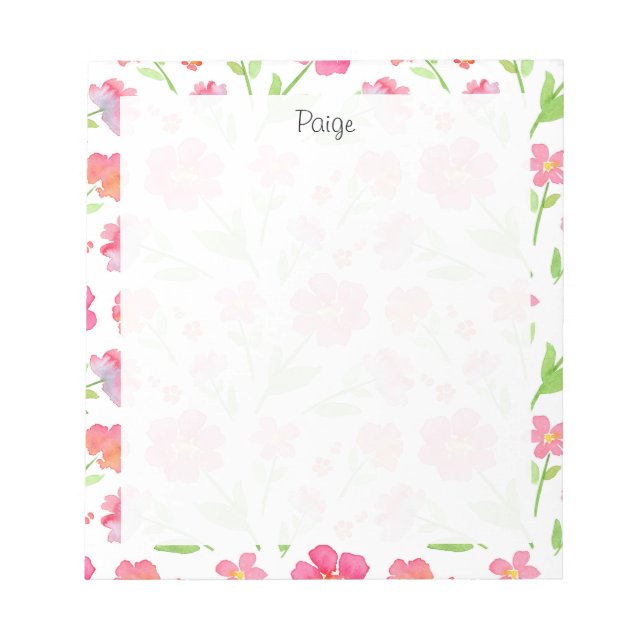 Bloc De Notas Flores Acuarela Mixtas 2 (Frente)