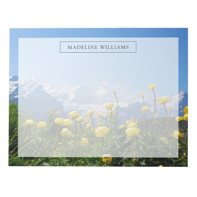 Bloc De Notas Flores | Alpes suizos Eiger Monch (Frente)