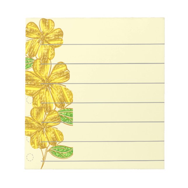 Bloc De Notas Flores amarillas  (Frente)