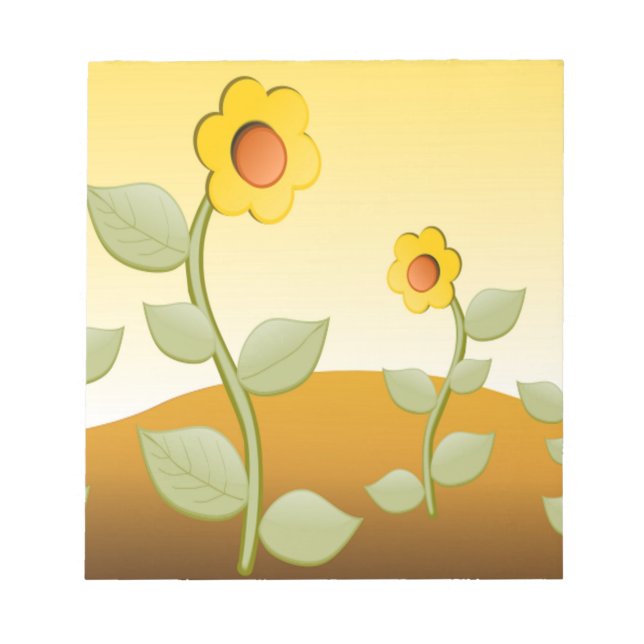 BLOC DE NOTAS FLORES AMARILLOS (Frente)
