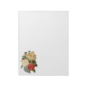 Bloc De Notas Flores antiguas, camelias y narcisos, Redoute