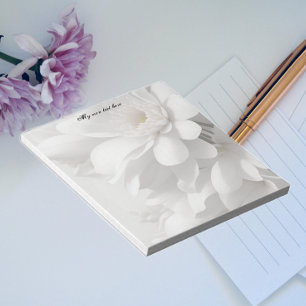 Bloc De Notas Flores blancas elegantes