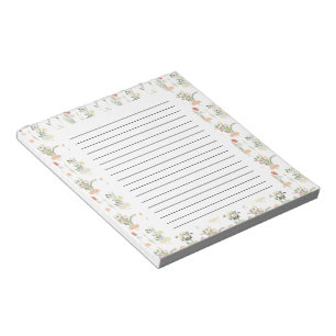 Bloc De Notas Flores Botánicas Florales Con Portátil De Líneas N