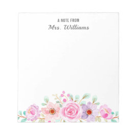 Bloc De Notas Flores Botánicas Florales Una Nota De Nombre Perso