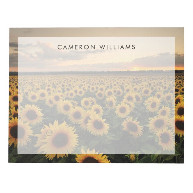 Bloc De Notas Flores | Campo de Girasoles (Frente)