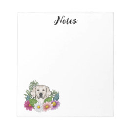 Bloc De Notas Flores coloridas de crema dorada inglesa