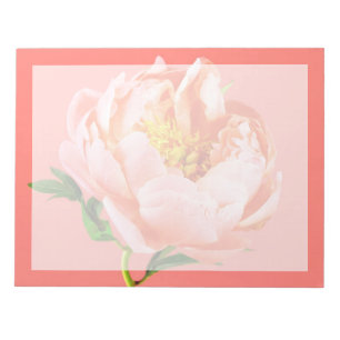 Bloc De Notas Flores   Coral Peony Blossom