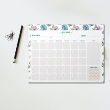 Flores de acuarela Personaliza el Planificador Men