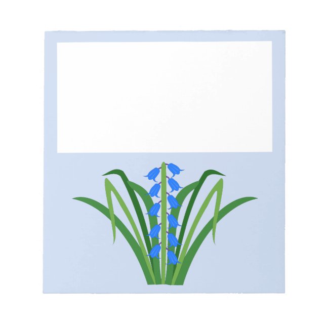 Bloc De Notas Flores de Bluebell Niño Primavera (Frente)