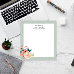 Bloc De Notas Flores de bonito, sabio de la mesa de personalidad<br><div class="desc">Este bloc de notas de bonito cuenta con flores multicolores modernas y su personalización. Utilice el formulario de plantilla para agregar el texto.</div>
