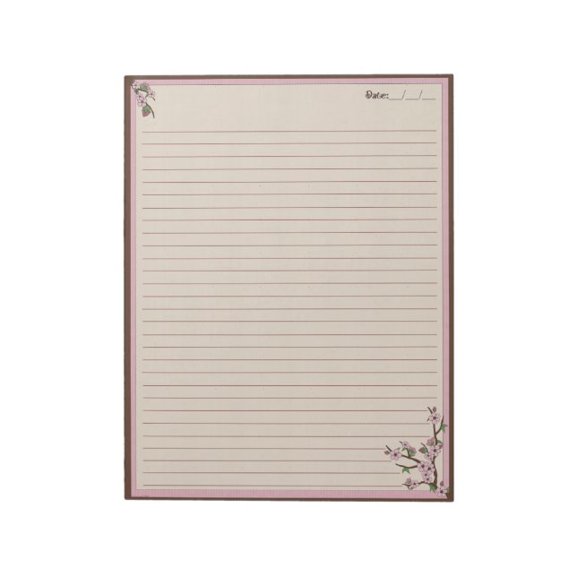 Bloc De Notas Flores de cerezo (Lado Izquierdo)