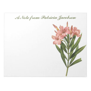 Bloc De Notas Flores de cosecha personalizado en monogramas 3