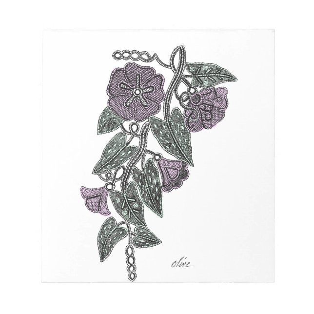 Bloc De Notas Flores de encaje (Frente)