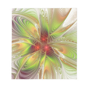 Bloc De Notas Flores de fantasía fractal blandas y tendientes