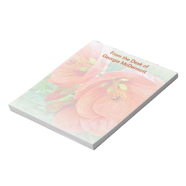 Bloc De Notas Flores de Hibisco Naranja (Lado Izquierdo)