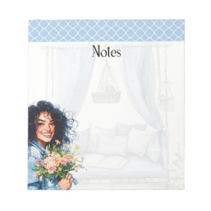 Bloc De Notas Flores de la hora azul: colección de notas suaves 