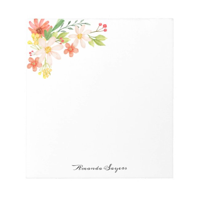 Bloc De Notas Flores de primavera (Frente)