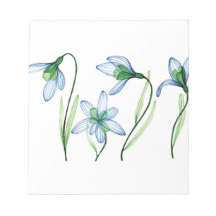 Bloc De Notas Flores de primavera azules