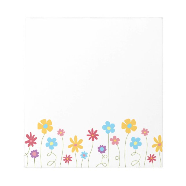 Bloc De Notas Flores de Primavera Funky (Frente)