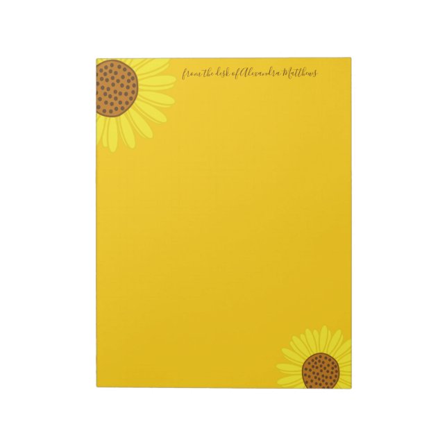 Bloc De Notas Flores de sol cúrcutas (Lado Izquierdo)