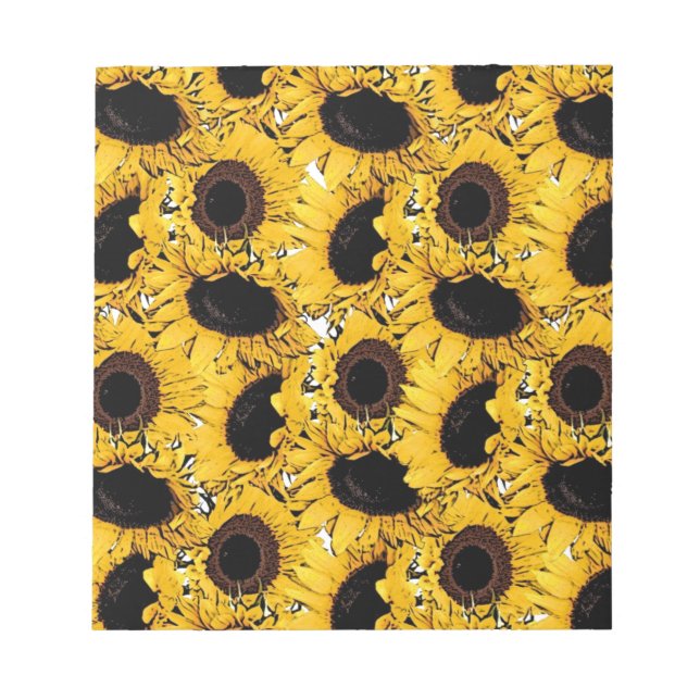 Bloc De Notas flores de sol pétalos nadar naturaleza marina nati (Frente)