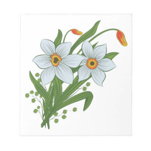 Bloc De Notas Flores de tulipanes y daffodils