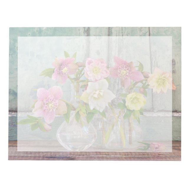 Bloc De Notas Flores | Hellebores en vasos (Frente)