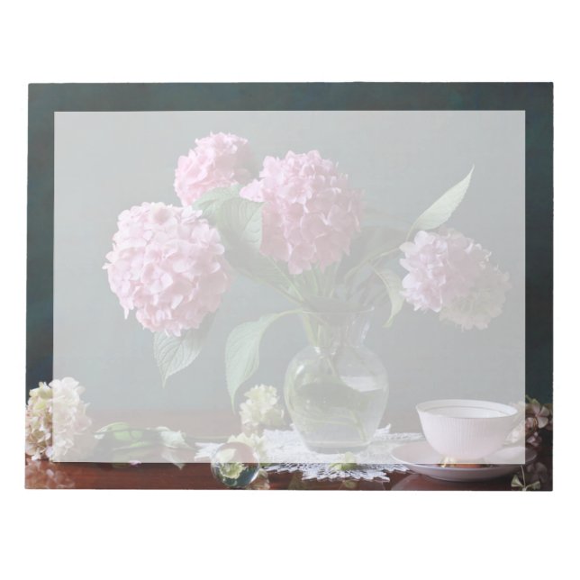 Bloc De Notas Flores | Hidrangeas en Vase (Frente)